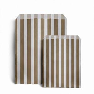 Gold Candy Stripe Paper Bags