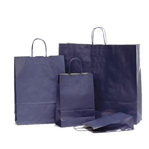 Dark Blue Premium Italian Paper Carrier Bags with Twisted Handles