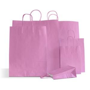 Pink Premium Italian Paper Carrier Bags with Twisted Handles