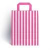 Shocking Pink Candy Stripe Paper Carrier Bags