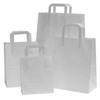 White Paper Carrier Bags with Flat Handles