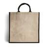 Natural Jute Black Trim Bags with Luxury Padded Handles