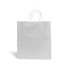 White Wide Base Paper Carrier Bags With Twisted Handles