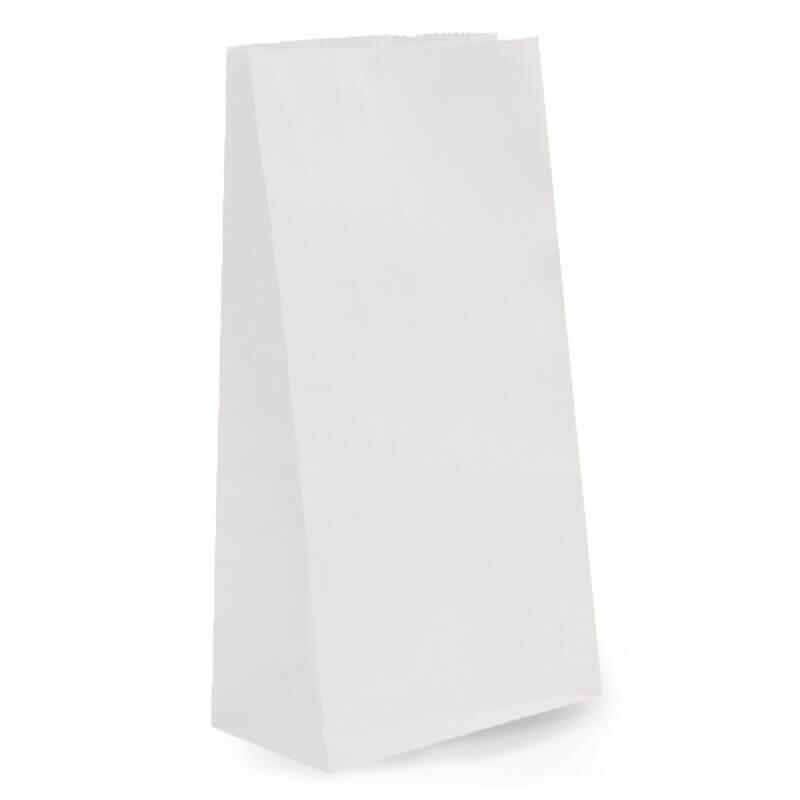 White Kraft Block Bottom Paper Bags