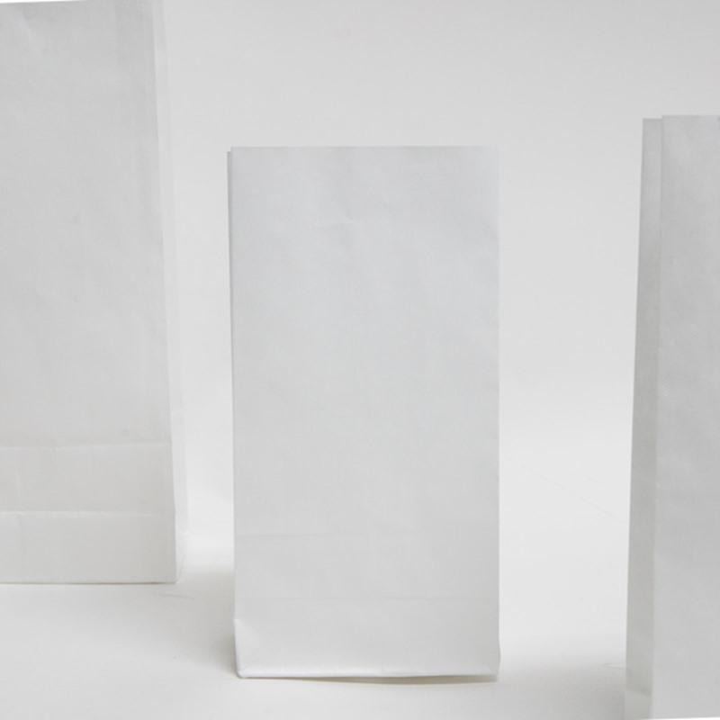 White Kraft Block Bottom Paper Bags