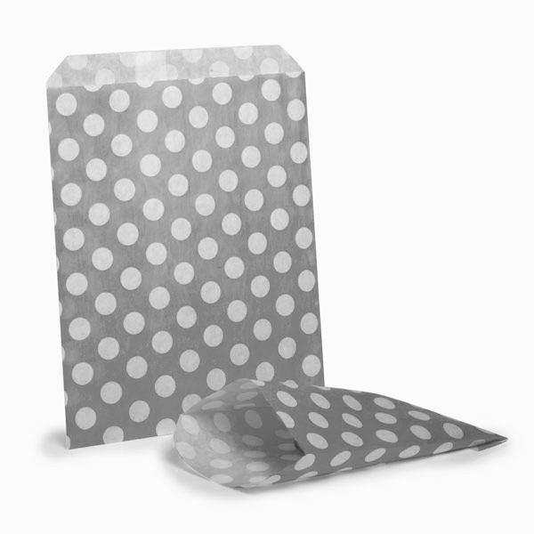 Grey Polka Dot Paper Bags