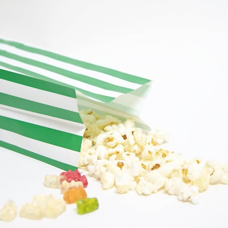 Green Stripe Pick n Mix Paper Bags