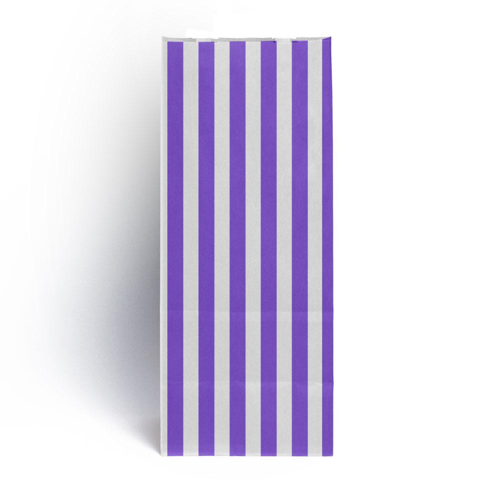 Purple Stripe Pick n Mix Paper Bags