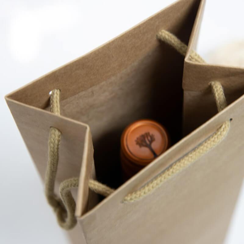 Natural Kraft Wine Bottle Gift Bags