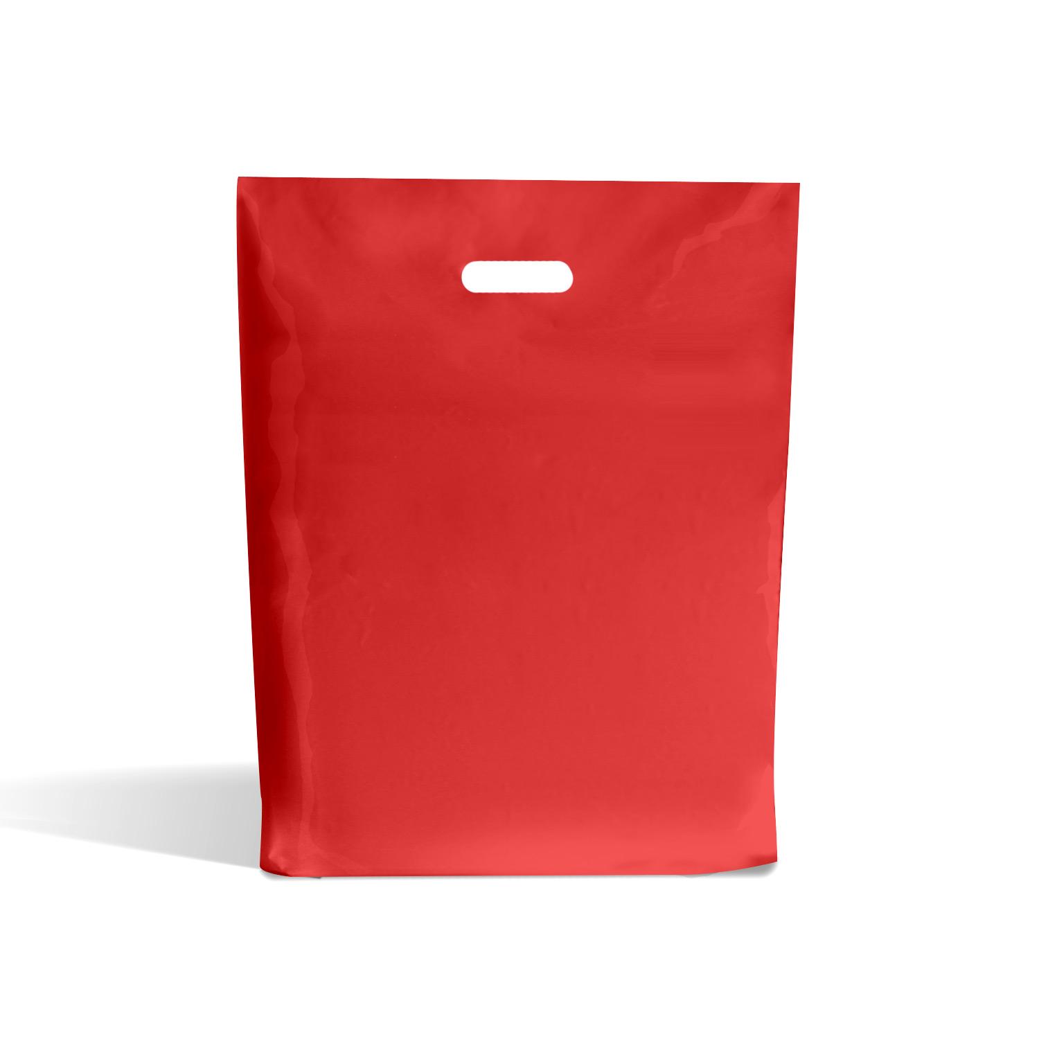 Red Biodegradable Plastic Carrier Bags