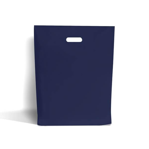 Navy Blue Biodegradable Plastic Carrier Bags