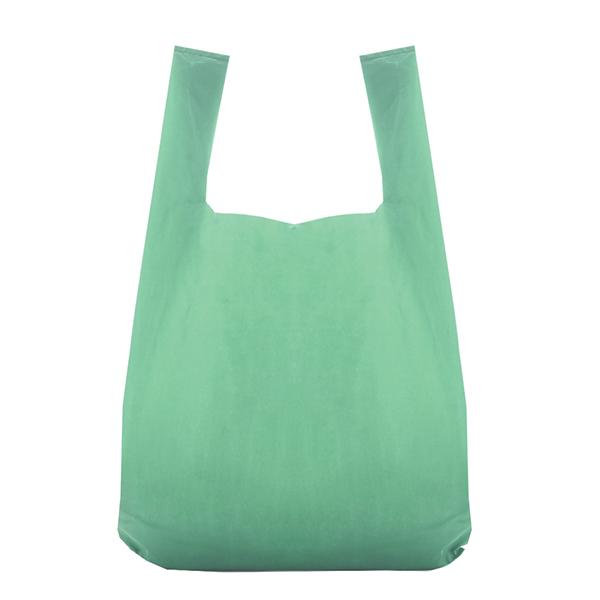 Recycled Green Vest Style Plastic Carrier Bags