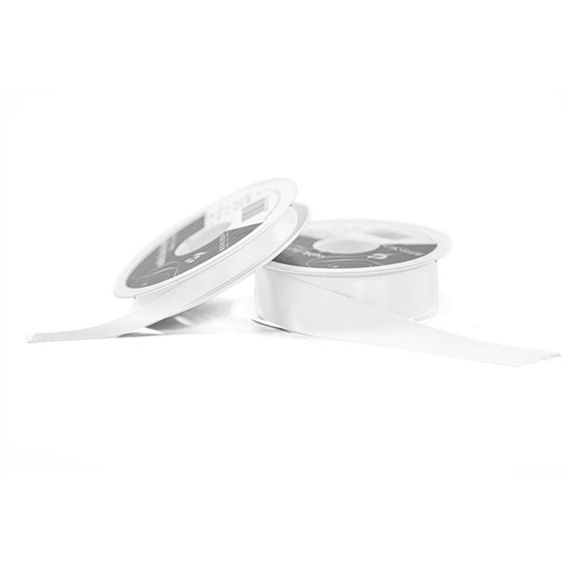 White Double Satin Ribbon