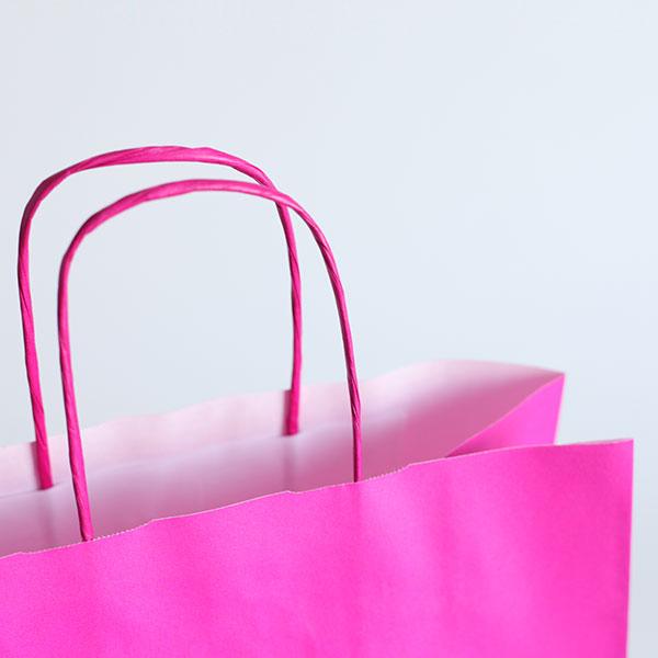 Magenta Premium Italian Paper Carrier Bags with Twisted Handles