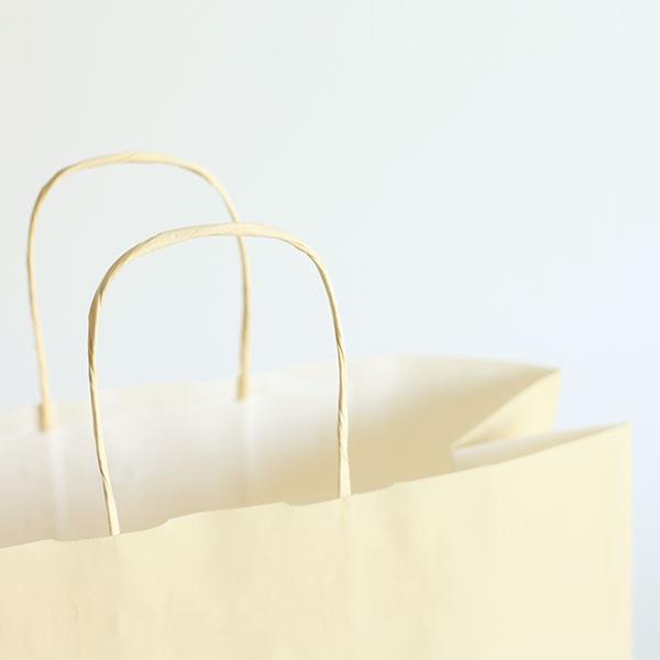 Ivory Premium Italian Paper Carrier Bags with Twisted Handles