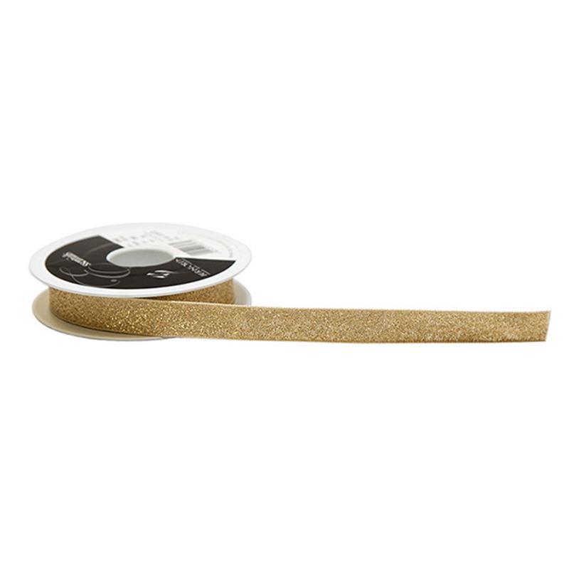 Gold Glitter Ribbon 15mm x 20m