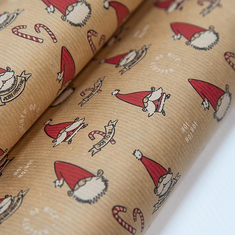 Smiling Santa Brown Kraft Roll