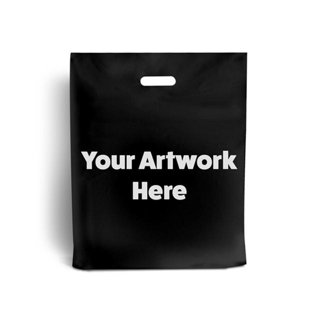 Black Branded Plastic Carrier Bags