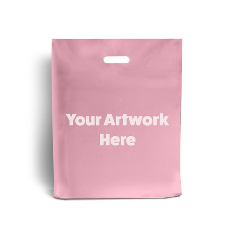 Light Pink Branded Plastic Carrier Bags