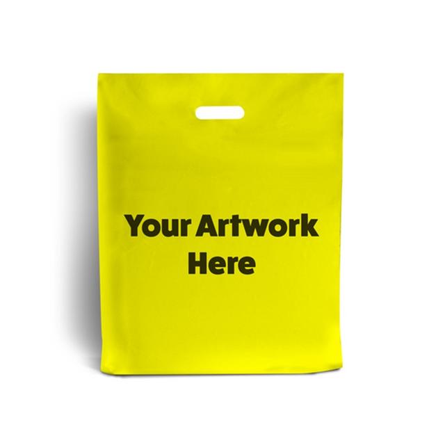 Yellow Branded Plastic Carrier Bags