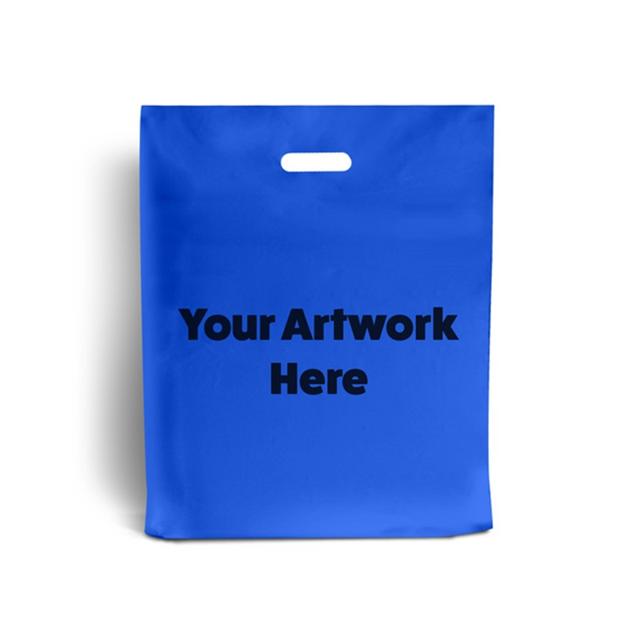 Royal Blue Branded Plastic Carrier Bags