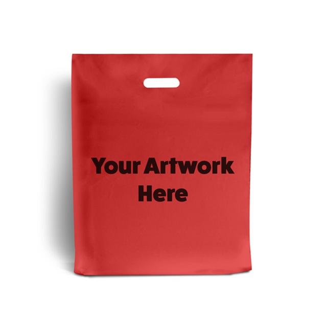 Red Branded Plastic Carrier Bags