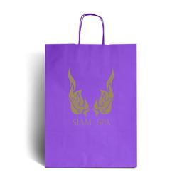 Lilac Branded Paper Bags with Twisted Handles